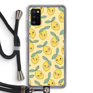 CaseCompany Citroenen: Samsung Galaxy A41 Transparant Hoesje met koord