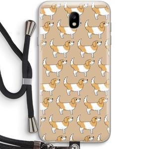 CaseCompany Doggy: Samsung Galaxy J7 (2017) Transparant Hoesje met koord