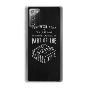 CaseCompany Life: Samsung Galaxy Note 20 / Note 20 5G Transparant Hoesje