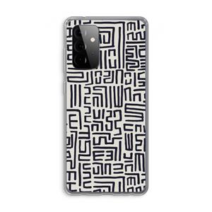 CaseCompany Moroccan Print: Samsung Galaxy A72 Transparant Hoesje