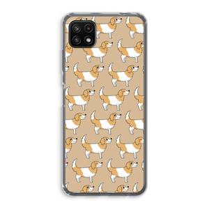 CaseCompany Doggy: Samsung Galaxy A22 5G Transparant Hoesje