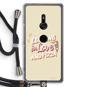 CaseCompany Pizza is the answer: Sony Xperia XZ2 Transparant Hoesje met koord