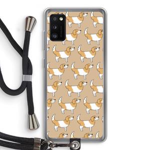 CaseCompany Doggy: Samsung Galaxy A41 Transparant Hoesje met koord