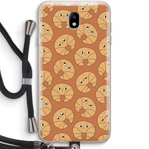 CaseCompany Croissant: Samsung Galaxy J7 (2017) Transparant Hoesje met koord