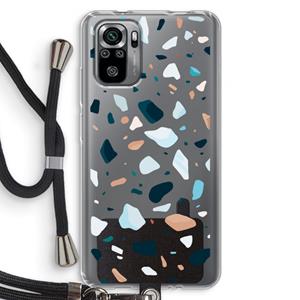 CaseCompany Terrazzo N°13: Xiaomi Redmi Note 10S Transparant Hoesje met koord