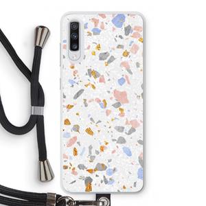CaseCompany Terrazzo N°8: Samsung Galaxy A70 Transparant Hoesje met koord