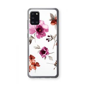 CaseCompany Geschilderde bloemen: Samsung Galaxy A31 Transparant Hoesje