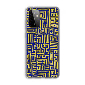 CaseCompany Majorelle Blue Print: Samsung Galaxy A72 Transparant Hoesje