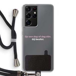 CaseCompany gij beslist: Samsung Galaxy S21 Ultra Transparant Hoesje met koord