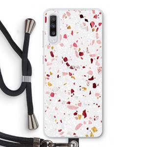 CaseCompany Terrazzo N°9: Samsung Galaxy A70 Transparant Hoesje met koord