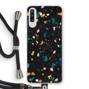 CaseCompany Terrazzo N°10: Samsung Galaxy A70 Transparant Hoesje met koord