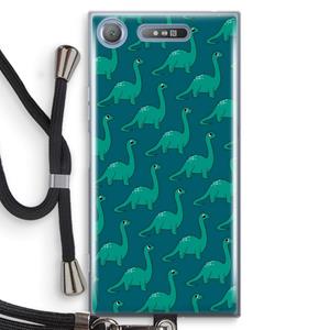 CaseCompany Diplodocus: Sony Xperia XZ1 Transparant Hoesje met koord