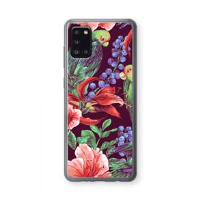 CaseCompany Papegaaien: Samsung Galaxy A31 Transparant Hoesje