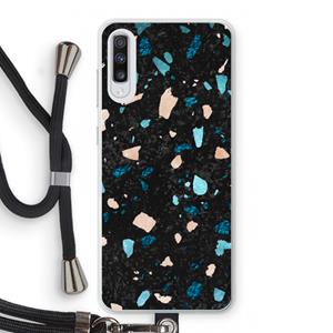 CaseCompany Terrazzo N°11: Samsung Galaxy A70 Transparant Hoesje met koord