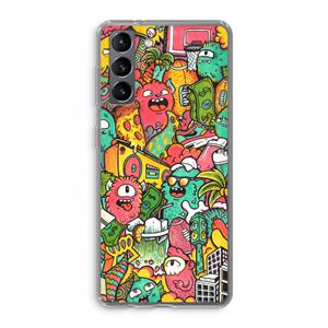 CaseCompany Vexx City: Samsung Galaxy S21 Transparant Hoesje