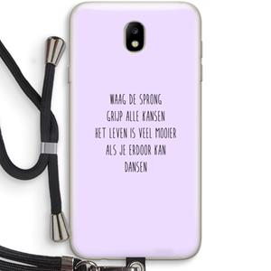 CaseCompany Sprong: Samsung Galaxy J7 (2017) Transparant Hoesje met koord