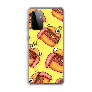 CaseCompany Hamburger: Samsung Galaxy A72 Transparant Hoesje