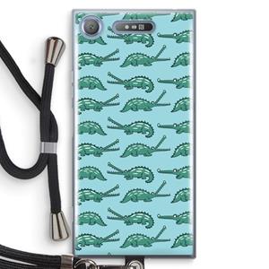CaseCompany Kroko: Sony Xperia XZ1 Transparant Hoesje met koord