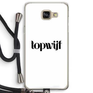 CaseCompany Topwijf Wit: Samsung Galaxy A5 (2016) Transparant Hoesje met koord