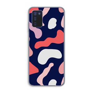 CaseCompany Memphis Shapes Pink: Samsung Galaxy A03s Transparant Hoesje