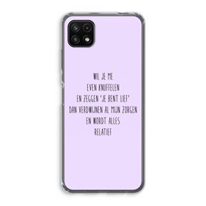 CaseCompany Relatief: Samsung Galaxy A22 5G Transparant Hoesje