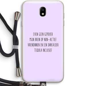 CaseCompany Tequila: Samsung Galaxy J7 (2017) Transparant Hoesje met koord