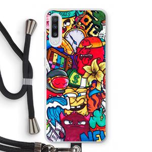CaseCompany No Rules: Samsung Galaxy A70 Transparant Hoesje met koord
