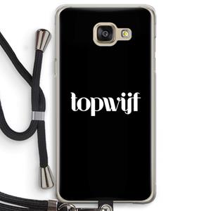 CaseCompany Topwijf Zwart: Samsung Galaxy A5 (2016) Transparant Hoesje met koord