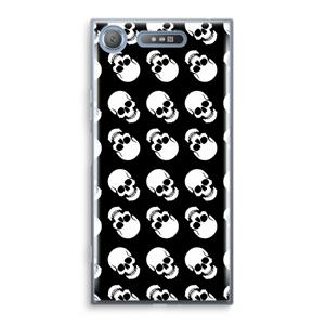 CaseCompany Musketon Skulls: Sony Xperia XZ1 Transparant Hoesje
