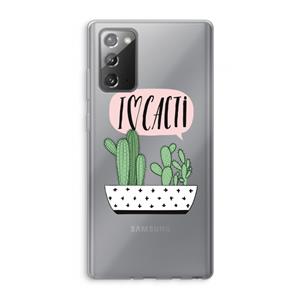 CaseCompany I love cacti: Samsung Galaxy Note 20 / Note 20 5G Transparant Hoesje