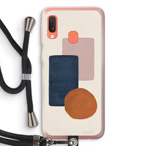 CaseCompany Geo #3: Samsung Galaxy A20e Transparant Hoesje met koord