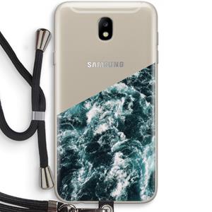 CaseCompany Zee golf: Samsung Galaxy J7 (2017) Transparant Hoesje met koord
