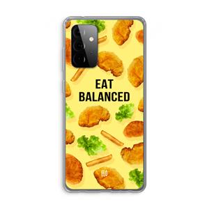 CaseCompany Eat Balanced: Samsung Galaxy A72 Transparant Hoesje