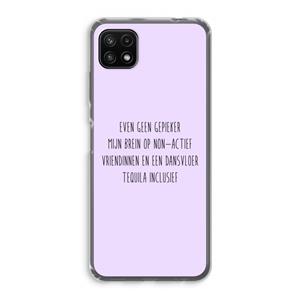 CaseCompany Tequila: Samsung Galaxy A22 5G Transparant Hoesje