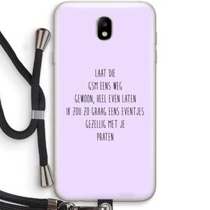 CaseCompany GSM: Samsung Galaxy J7 (2017) Transparant Hoesje met koord