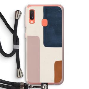 CaseCompany Geo #5: Samsung Galaxy A20e Transparant Hoesje met koord