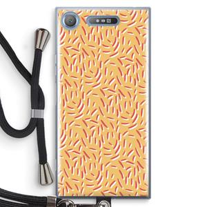 CaseCompany Camouflage: Sony Xperia XZ1 Transparant Hoesje met koord