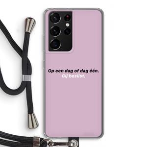 CaseCompany gij beslist: Samsung Galaxy S21 Ultra Transparant Hoesje met koord