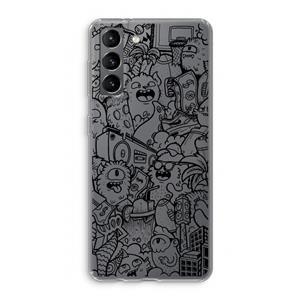 CaseCompany Vexx Black City : Samsung Galaxy S21 Transparant Hoesje