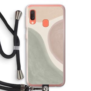 CaseCompany Geo #6: Samsung Galaxy A20e Transparant Hoesje met koord