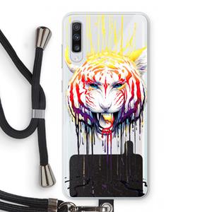 CaseCompany Fading: Samsung Galaxy A70 Transparant Hoesje met koord