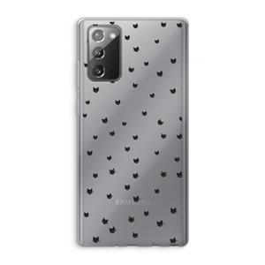 CaseCompany Kleine kattenkopjes: Samsung Galaxy Note 20 / Note 20 5G Transparant Hoesje