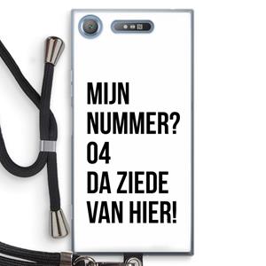 CaseCompany Da ziede van hier: Sony Xperia XZ1 Transparant Hoesje met koord