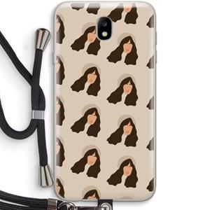CaseCompany Bonjour mon amour: Samsung Galaxy J7 (2017) Transparant Hoesje met koord