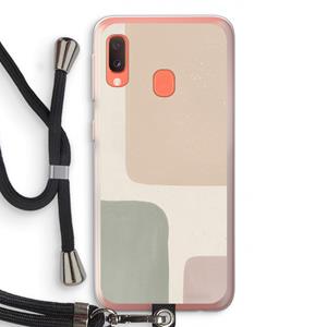 CaseCompany Geo #7: Samsung Galaxy A20e Transparant Hoesje met koord