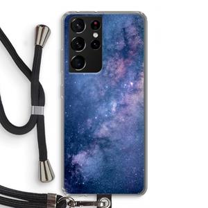 CaseCompany Nebula: Samsung Galaxy S21 Ultra Transparant Hoesje met koord