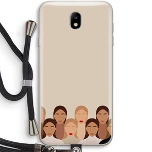 CaseCompany Girls girls girls: Samsung Galaxy J7 (2017) Transparant Hoesje met koord