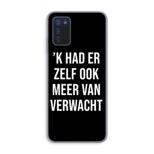 CaseCompany Meer verwacht - Zwart: Samsung Galaxy A03s Transparant Hoesje