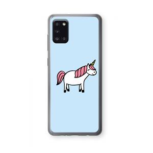 CaseCompany Eenhoorn: Samsung Galaxy A31 Transparant Hoesje