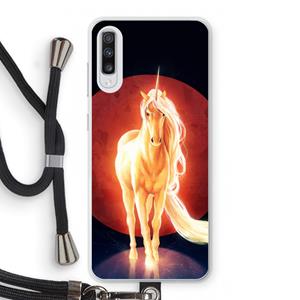 CaseCompany Last Unicorn: Samsung Galaxy A70 Transparant Hoesje met koord